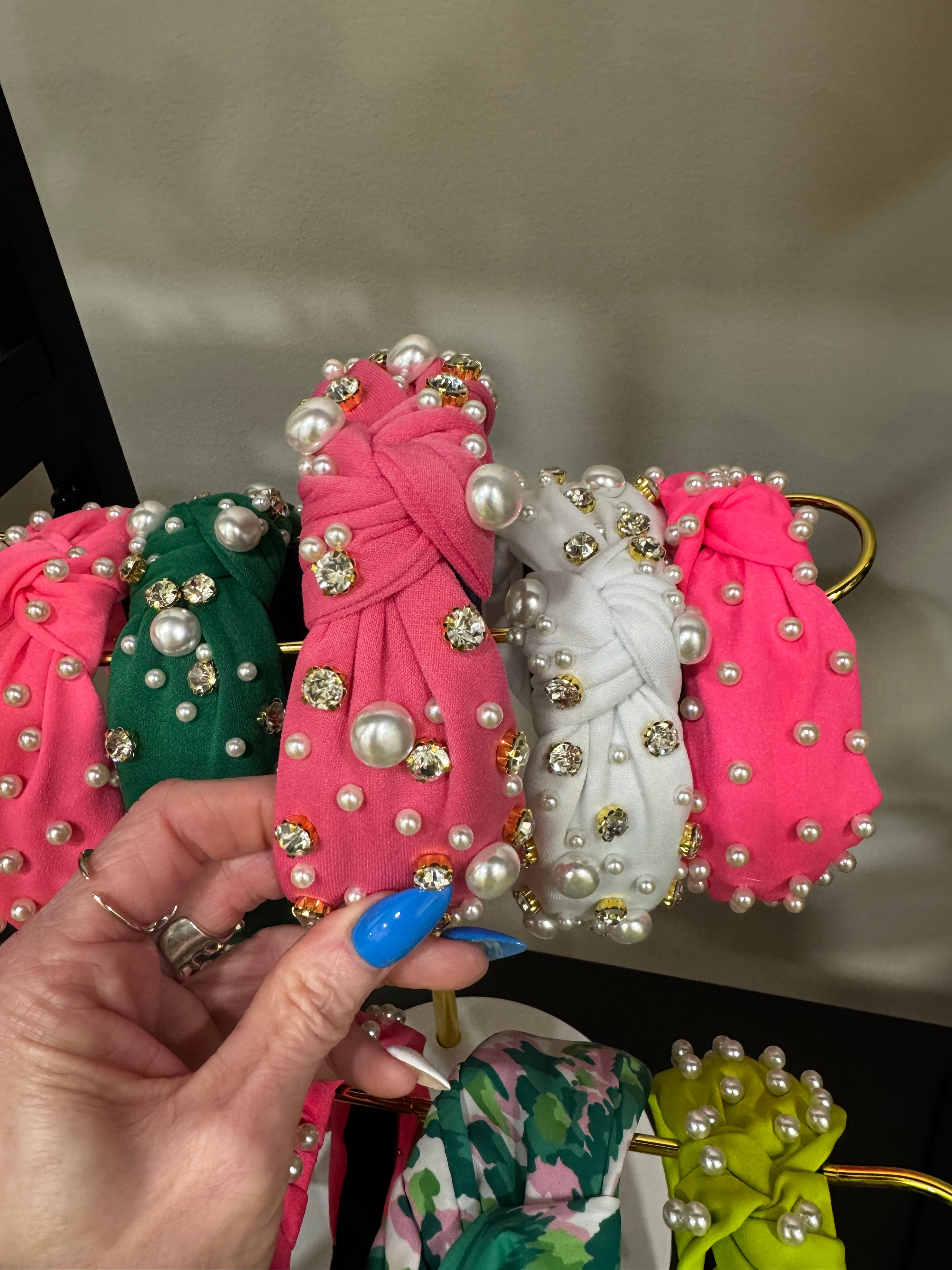 Blisstique Pearl and Rhinestone Headband