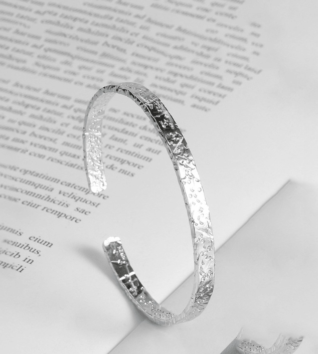 Sterling Silver Geometric Minimalist Cuff Bangle (preorder)