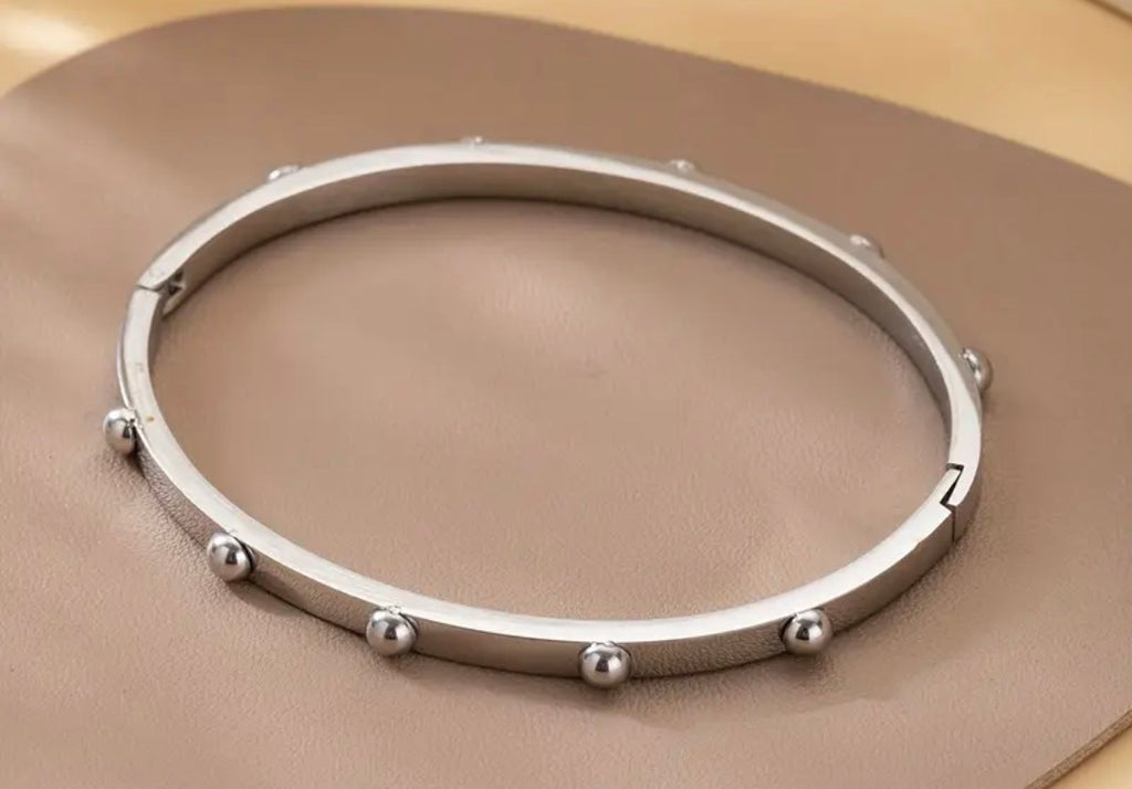 Stainless Steel Ball Couples Bracelet