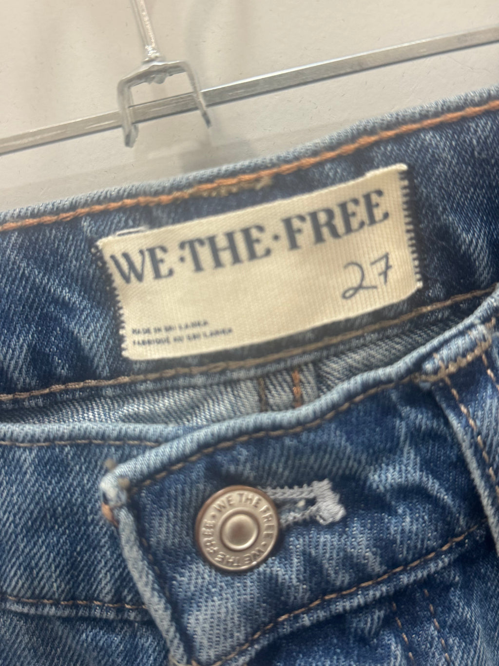 We the Free Slim Shade Selvedge Jeans size 27
