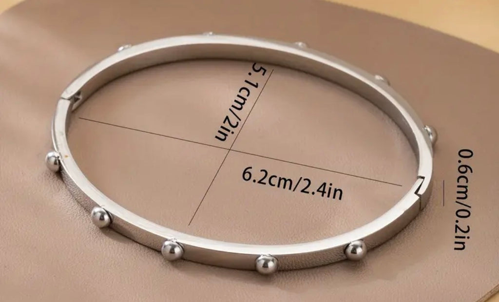 Stainless Steel Ball Couples Bracelet