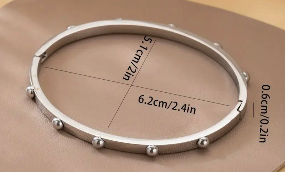 Stainless Steel Ball Couples Bracelet