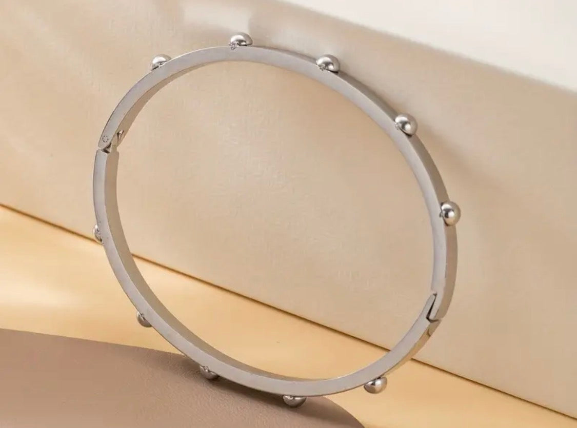 Stainless Steel Ball Couples Bracelet