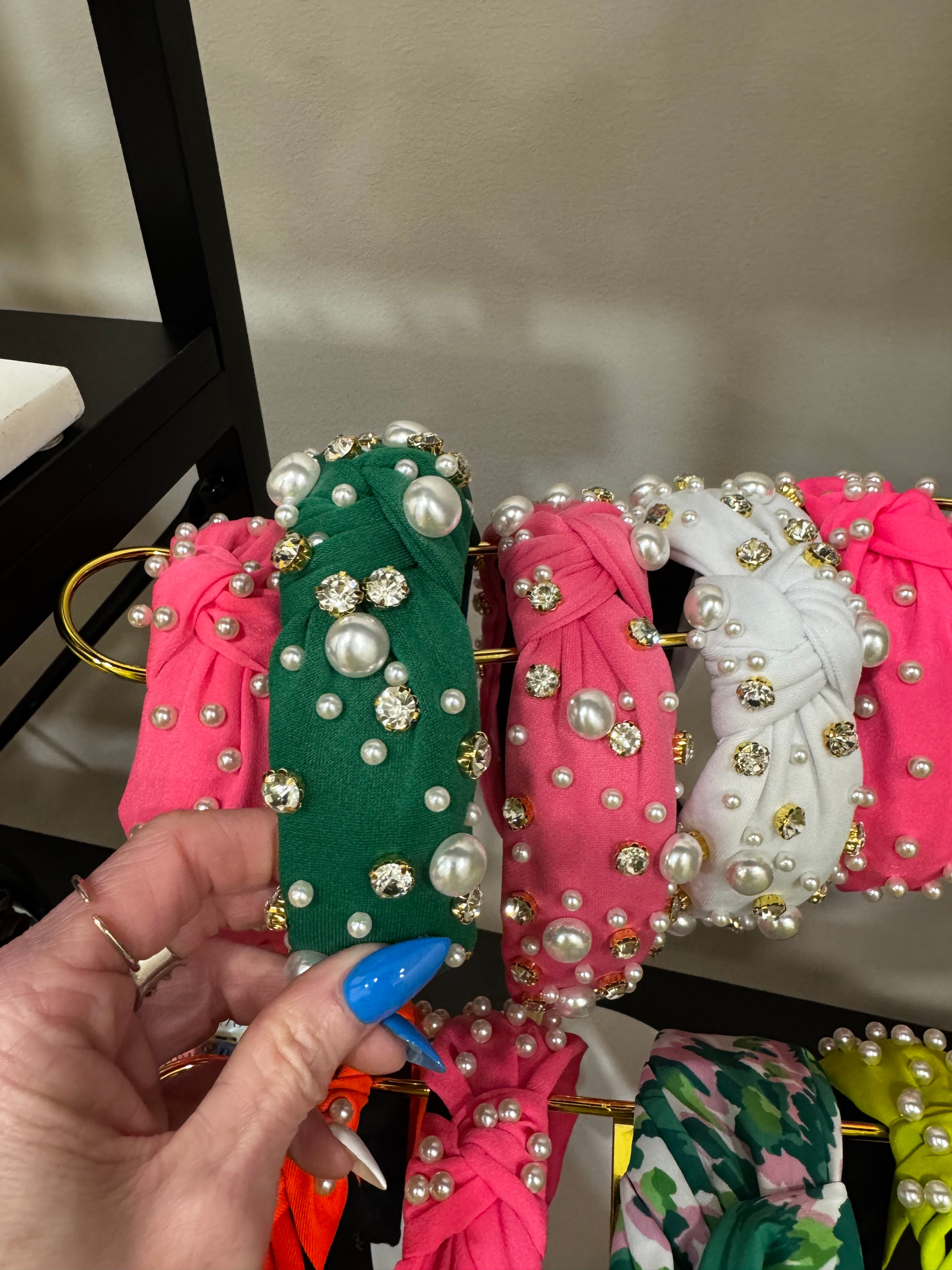 Blisstique Pearl and Rhinestone Headband