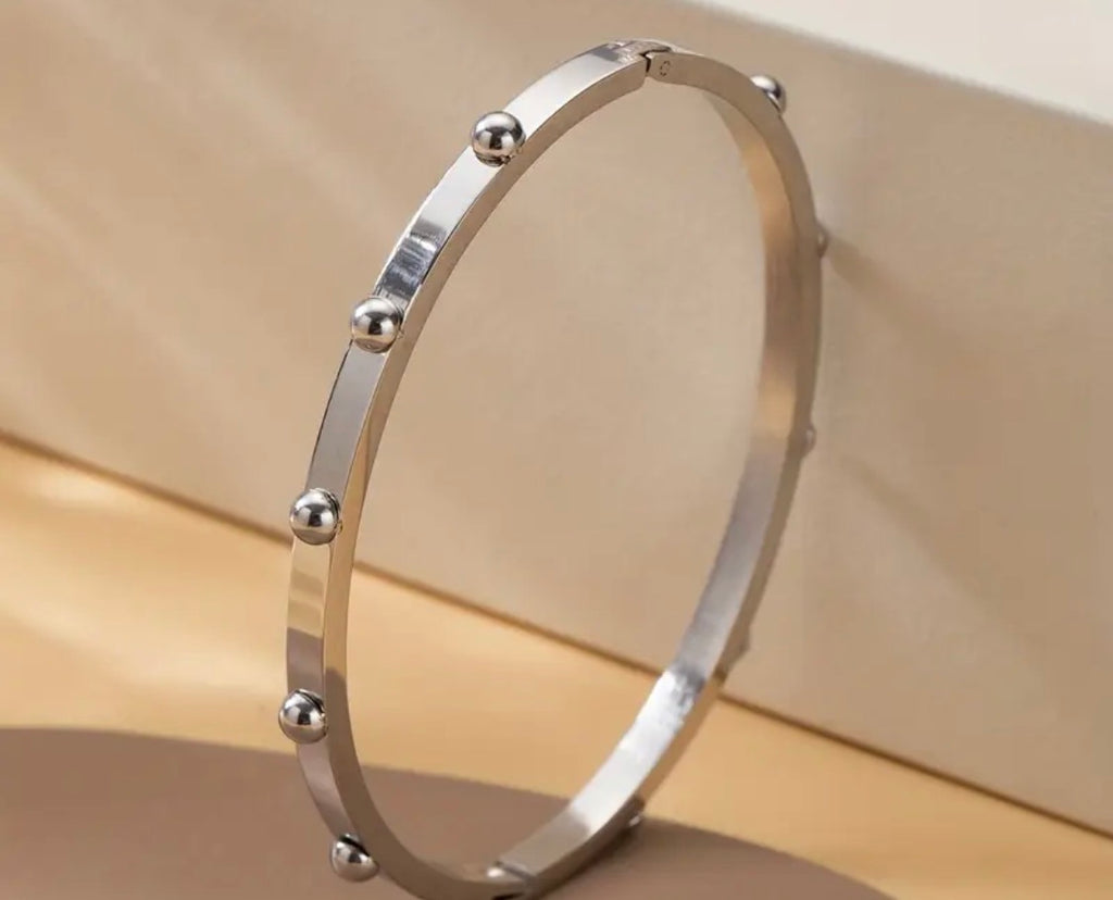 Stainless Steel Ball Couples Bracelet